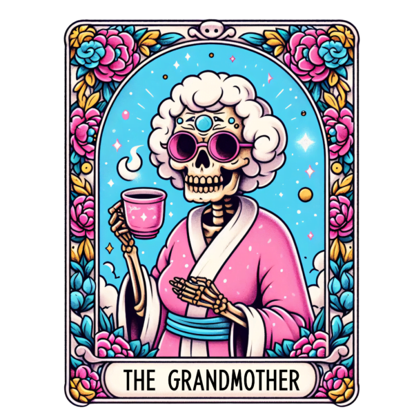 Funny Skeleton Tarot Card